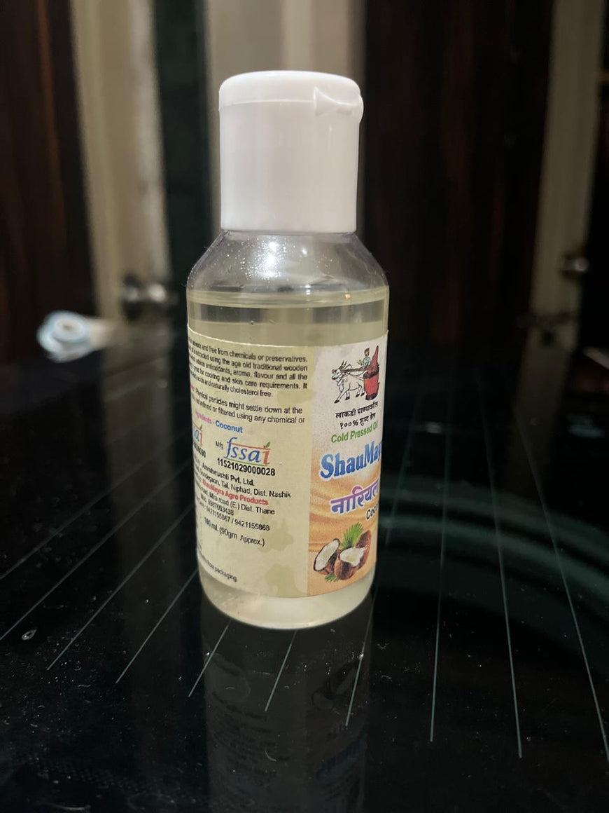 ShauMayra Cold-Pressed Coconut Oil – 100% Pure, Wooden Ghani Extracted, Chemical-Free Cooking Oil