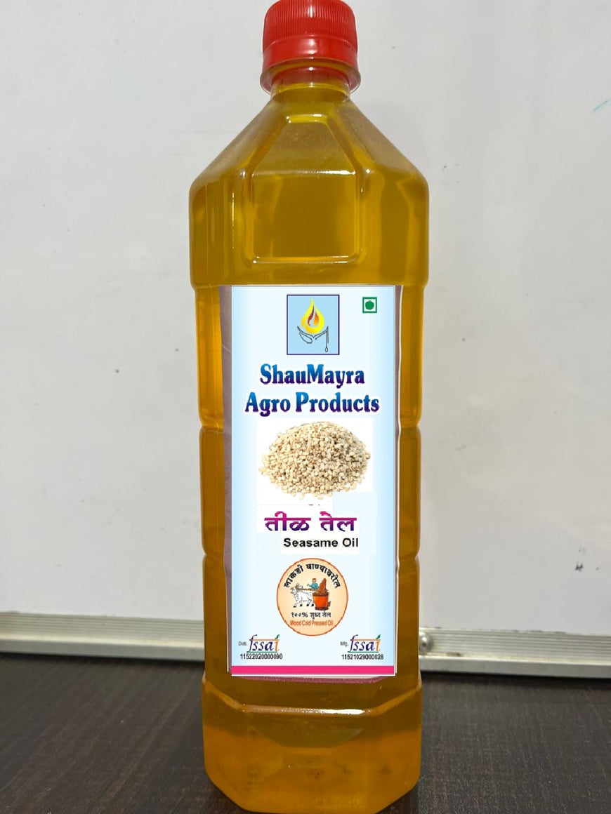ShauMayra Wood Cold Pressed  1L Sesame Oil – 100% Pure & Natural